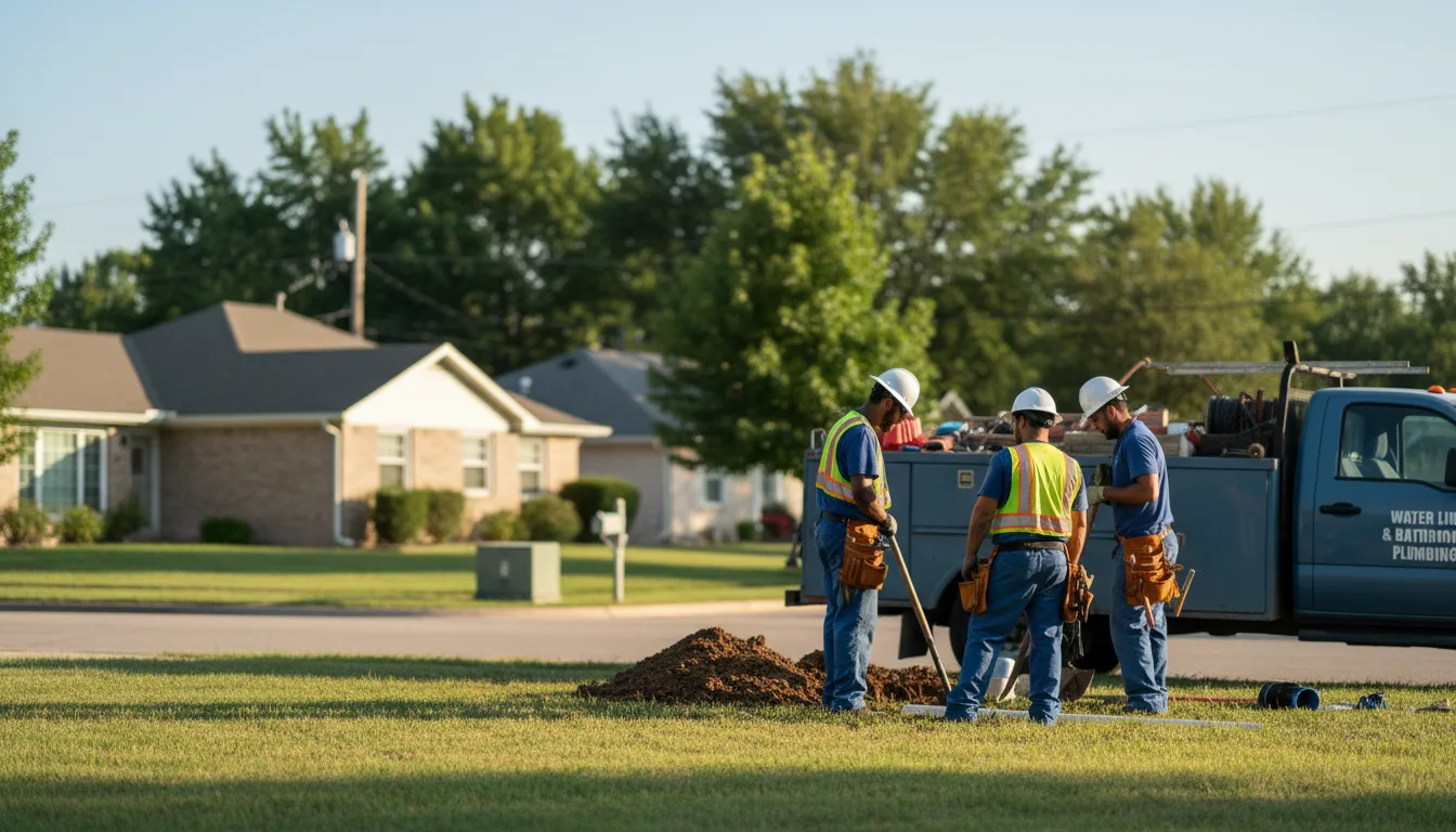 Residential water line and bathroom plumbing service in Harrison Valley, PA